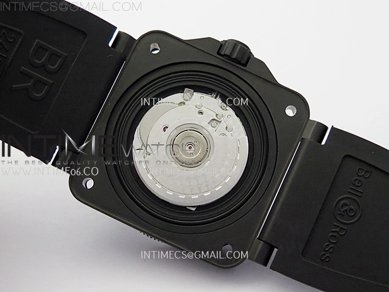 Instruments BR03A Ceramic M+F 1:1 Best Edition Pale Blue Lumed Dial on Rubber Strap MIYOTA 9015