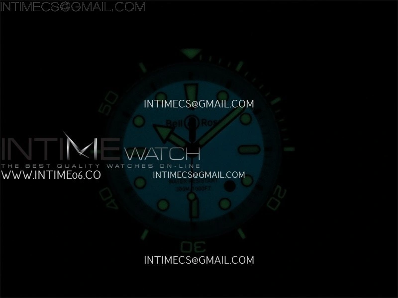 Instruments BR03A Ceramic M+F 1:1 Best Edition Pale Blue Lumed Dial on Rubber Strap MIYOTA 9015