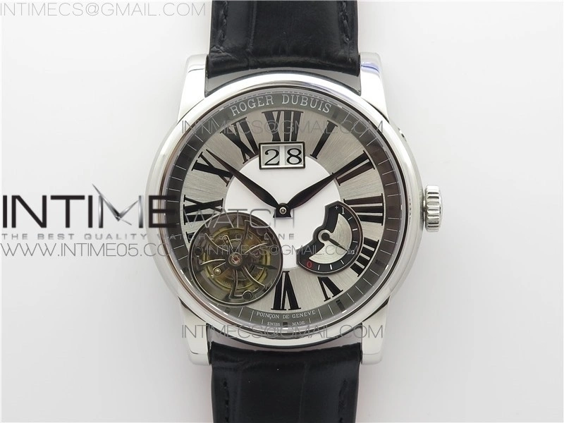 RB HOMMAGE TOURBILLON RDDBHO0558 WHITE DIAL ON BLACK LEATHER STRAP