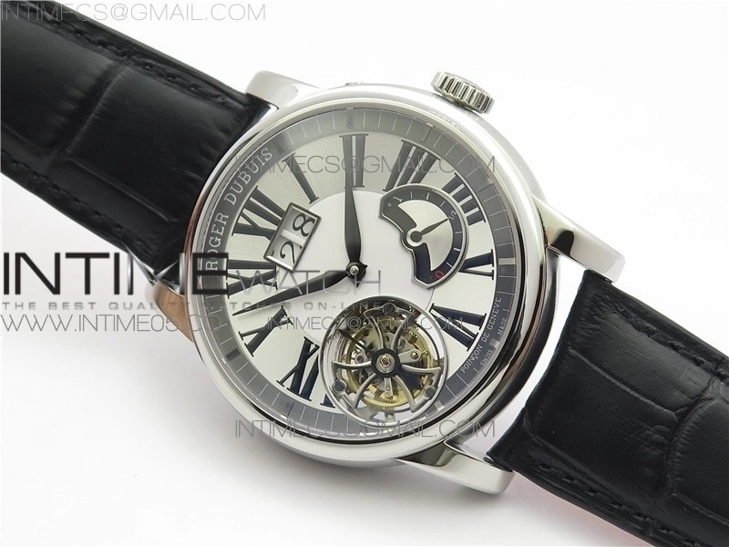 RB HOMMAGE TOURBILLON RDDBHO0558 WHITE DIAL ON BLACK LEATHER STRAP