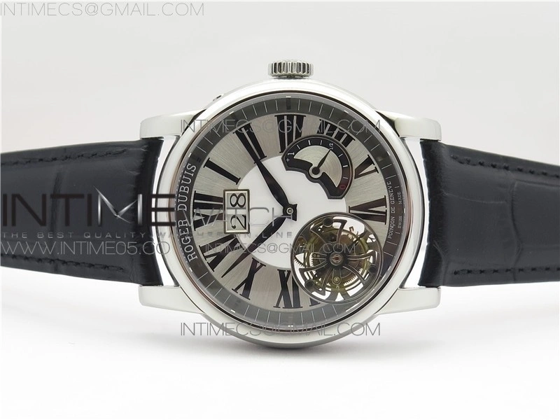RB HOMMAGE TOURBILLON RDDBHO0558 WHITE DIAL ON BLACK LEATHER STRAP