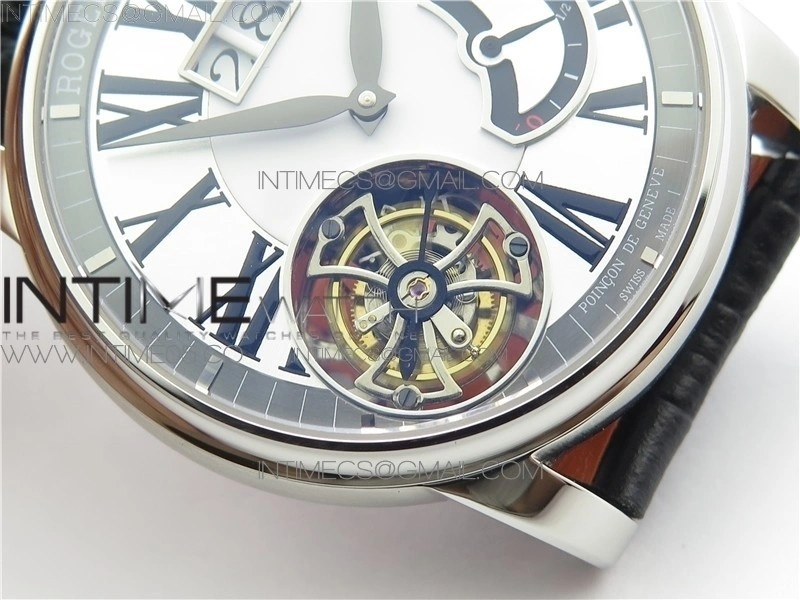 RB HOMMAGE TOURBILLON RDDBHO0558 WHITE DIAL ON BLACK LEATHER STRAP