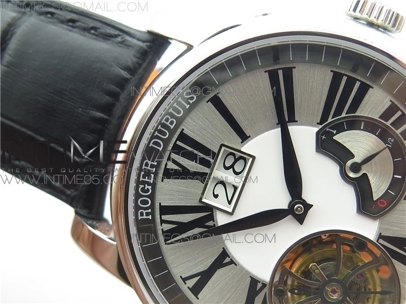 RB HOMMAGE TOURBILLON RDDBHO0558 WHITE DIAL ON BLACK LEATHER STRAP