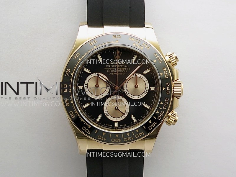 Daytona 126515 Gain Weight ARF 1:1 Best Edition Black Dial RG Subdial Stick Marker On Oysterflex Strap DD4131