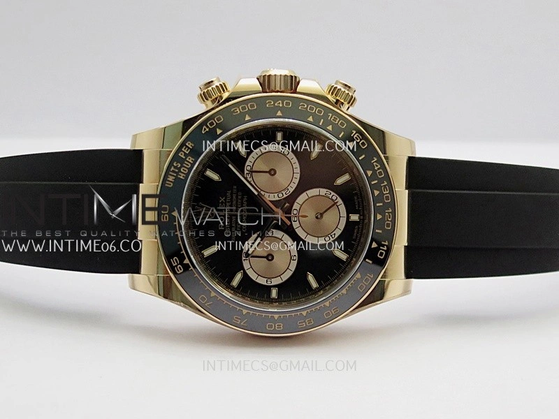 Daytona 126515 Gain Weight ARF 1:1 Best Edition Black Dial RG Subdial Stick Marker On Oysterflex Strap DD4131