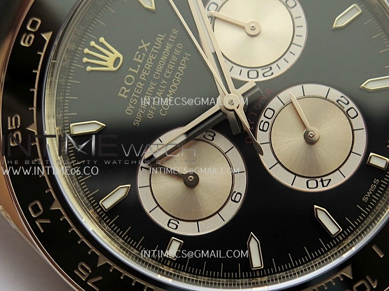 Daytona 126515 Gain Weight ARF 1:1 Best Edition Black Dial RG Subdial Stick Marker On Oysterflex Strap DD4131