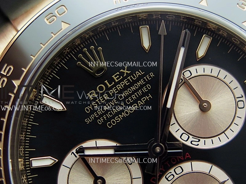 Daytona 126515 Gain Weight ARF 1:1 Best Edition Black Dial RG Subdial Stick Marker On Oysterflex Strap DD4131