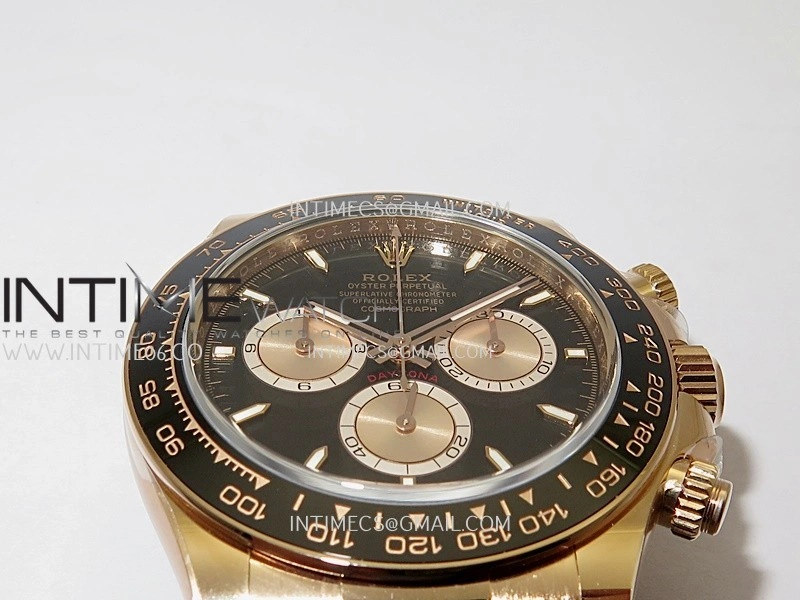 Daytona 126515 Gain Weight ARF 1:1 Best Edition Black Dial RG Subdial Stick Marker On Oysterflex Strap DD4131