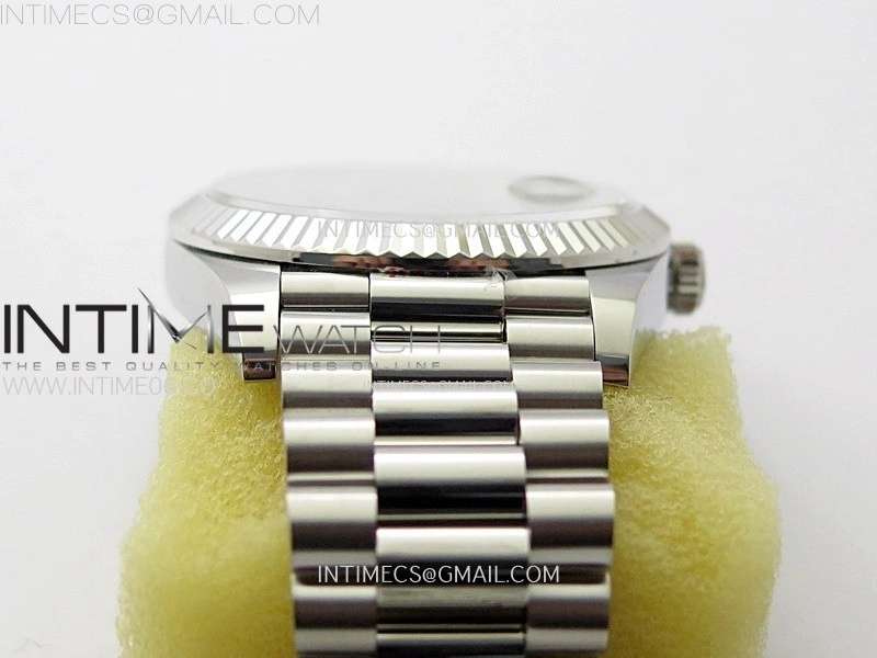 Day Date 228236 40mm 904L SS 1:1 AR+F Best Edition Ice Blue Dial T Diamonds Markers on SS President Bracelet SA3255