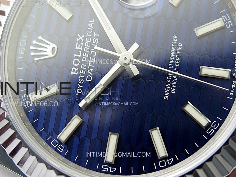 DateJust 41mm 126334 904 SS AR+F V2 1:1 Best Edition Blue Fluted Dial Sticks Markers on Jubilee Bracelet DD3235