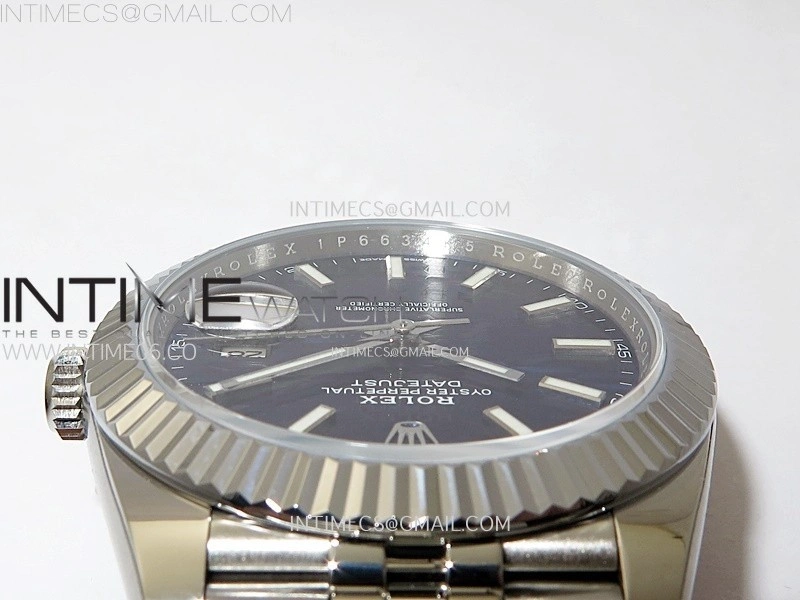 DateJust 41mm 126334 904 SS AR+F V2 1:1 Best Edition Blue Fluted Dial Sticks Markers on Jubilee Bracelet DD3235