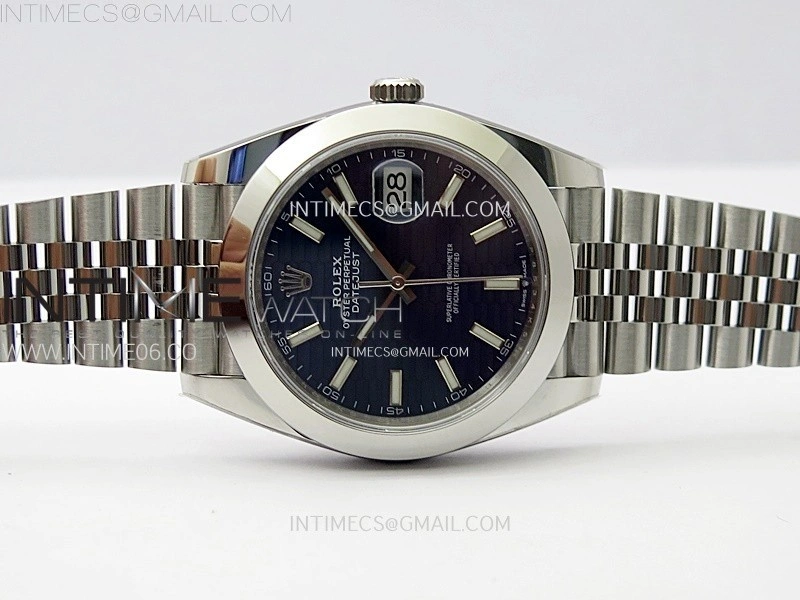 DateJust 41mm 126300 904 SS AR+F V2 1:1 Best Edition Fluted Blue Dial Sticks Markers on Jubilee Bracelet DD3235