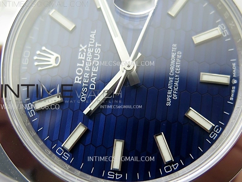 DateJust 41mm 126300 904 SS AR+F V2 1:1 Best Edition Fluted Blue Dial Sticks Markers on Jubilee Bracelet DD3235