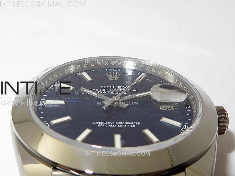 DateJust 41mm 126300 904 SS AR+F V2 1:1 Best Edition Fluted Blue Dial Sticks Markers on Jubilee Bracelet DD3235