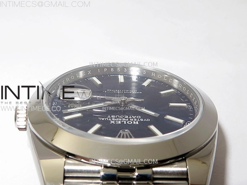 DateJust 41mm 126300 904 SS AR+F V2 1:1 Best Edition Fluted Blue Dial Sticks Markers on Jubilee Bracelet DD3235