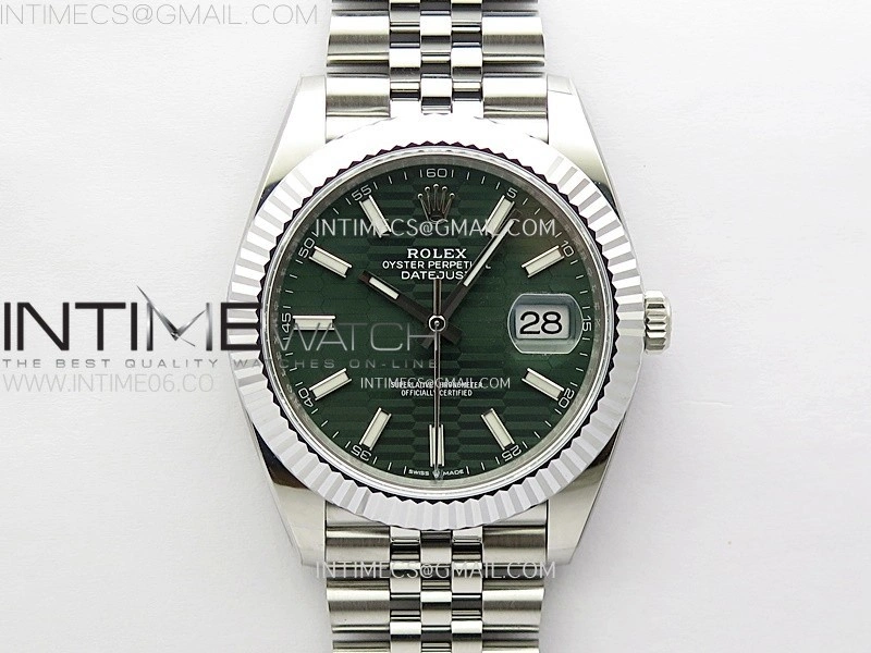 DateJust 41mm 126334 904 SS AR+F V2 1:1 Best Edition Gray Fluted Dial Sticks Markers on Jubilee Bracelet DD3235