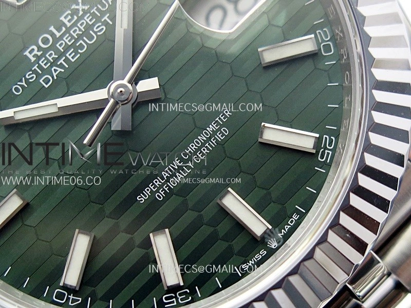 DateJust 41mm 126334 904 SS AR+F V2 1:1 Best Edition Gray Fluted Dial Sticks Markers on Jubilee Bracelet DD3235