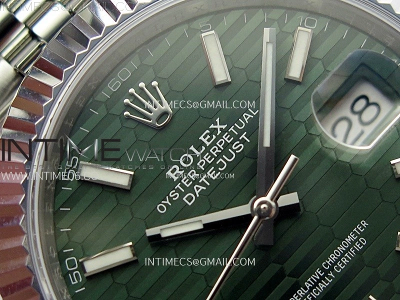 DateJust 41mm 126334 904 SS AR+F V2 1:1 Best Edition Gray Fluted Dial Sticks Markers on Jubilee Bracelet DD3235