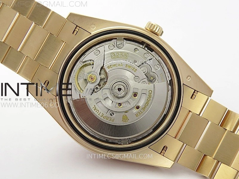 Day Date 228235 40mm 904L RG 1:1 AR+F Best Edition Brown Dial Sticks Markers on RG President Bracelet SA3255