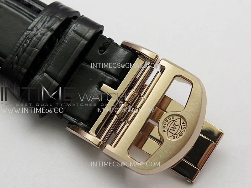 Portuguese Chrono IW371611 RG APSF 1:1 Best Edition Gray Dial On Black Leather Strap Asian Super Clone 69355