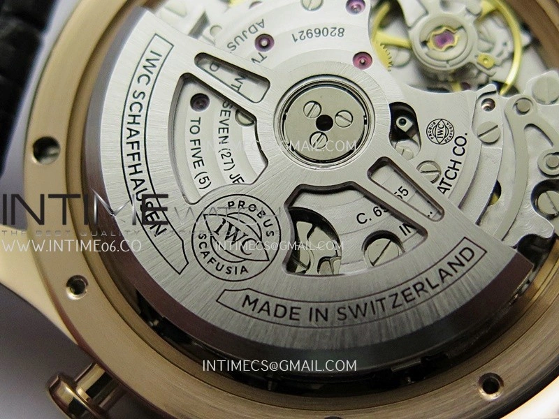 Portuguese Chrono IW371611 RG APSF 1:1 Best Edition Gray Dial On Black Leather Strap Asian Super Clone 69355