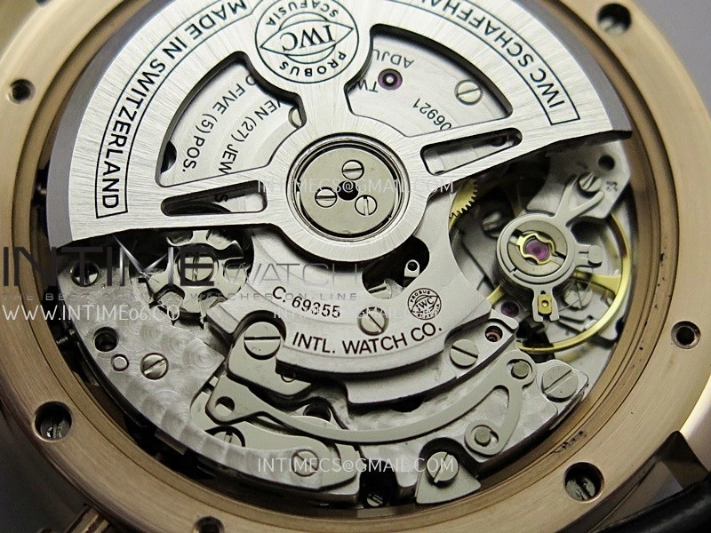 Portuguese Chrono IW371611 RG APSF 1:1 Best Edition Gray Dial On Black Leather Strap Asian Super Clone 69355