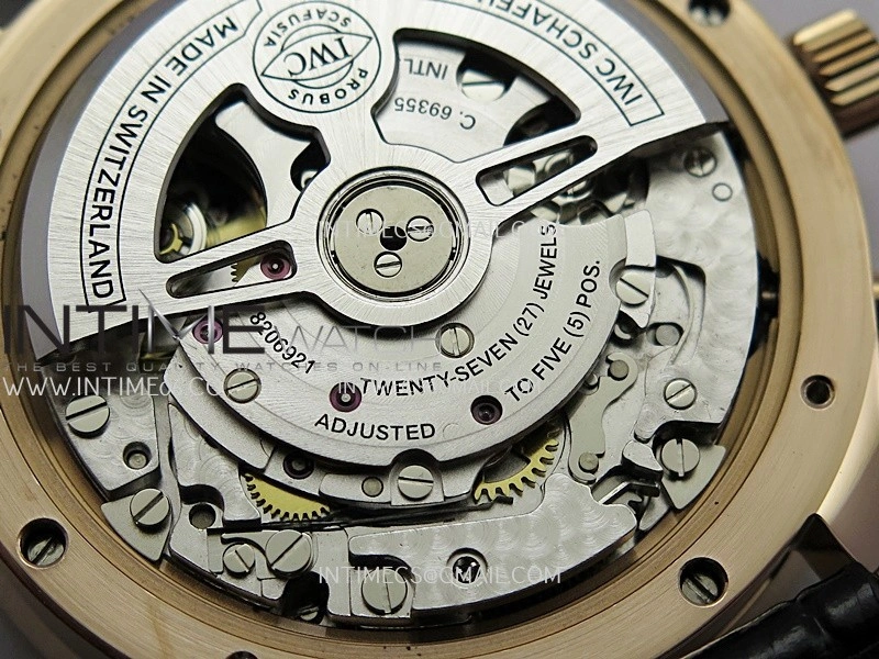 Portuguese Chrono IW371611 RG APSF 1:1 Best Edition Gray Dial On Black Leather Strap Asian Super Clone 69355