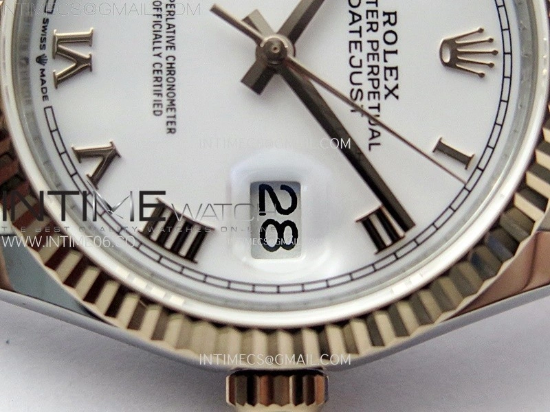 DateJust 36MM 126231 SS RG APSF 1:1 Best Edition White Dial Roman Markers on SS RG Jubilee Bracelet SA3235