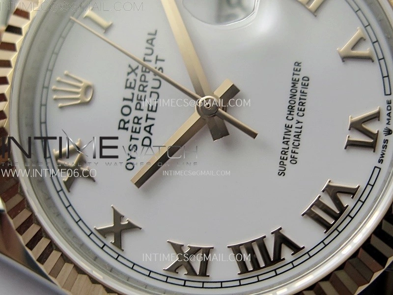 DateJust 36MM 126231 SS RG APSF 1:1 Best Edition White Dial Roman Markers on SS RG Jubilee Bracelet SA3235