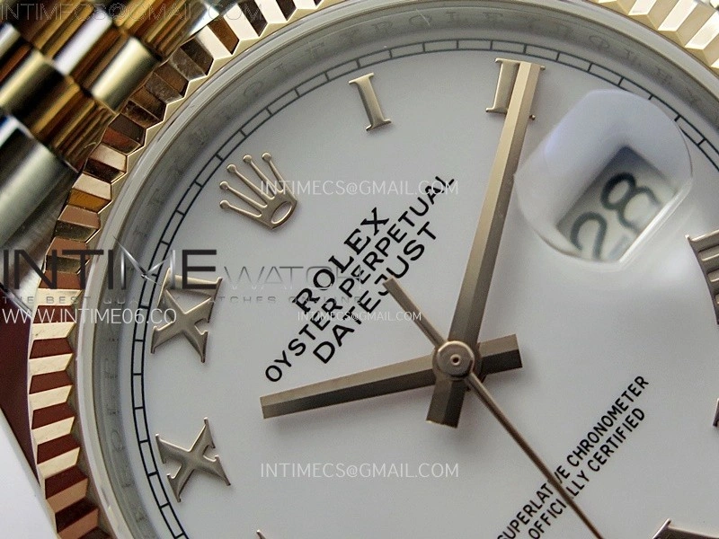 DateJust 36MM 126231 SS RG APSF 1:1 Best Edition White Dial Roman Markers on SS RG Jubilee Bracelet SA3235