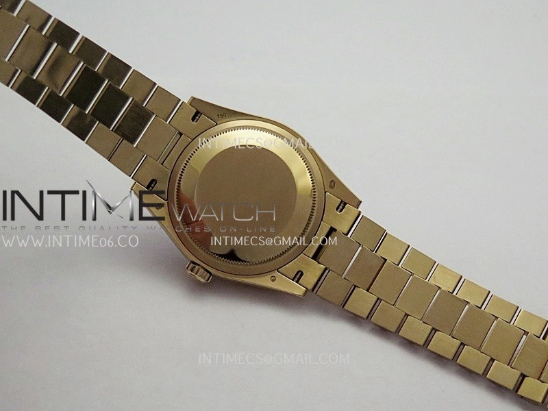 Day Date 128345 RG Gain Weight KF 1:1 Ombre Brown Dial Diamond Marker On President Bracelet A2836