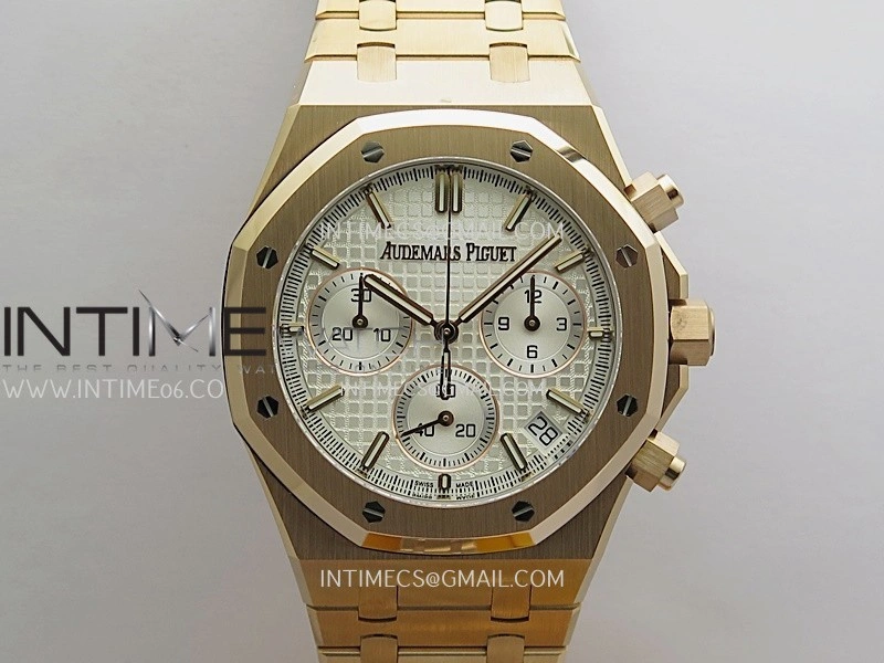 Royal Oak Chrono 26240 RG Gain Weight V2 DDF 1:1 Best Edition Silver Dial RG Bracelet Super Clone DD4401