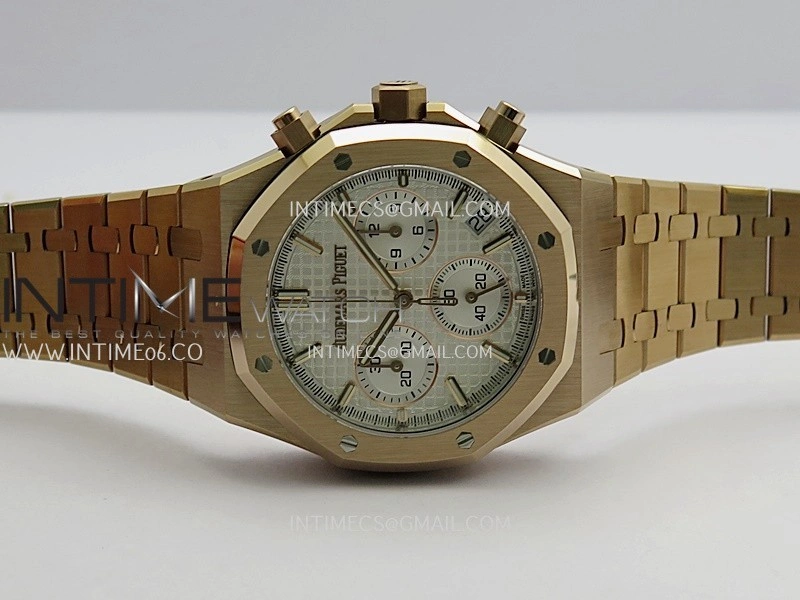 Royal Oak Chrono 26240 RG Gain Weight V2 DDF 1:1 Best Edition Silver Dial RG Bracelet Super Clone DD4401