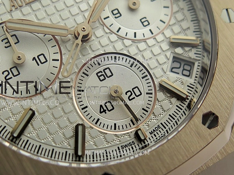 Royal Oak Chrono 26240 RG Gain Weight V2 DDF 1:1 Best Edition Silver Dial RG Bracelet Super Clone DD4401