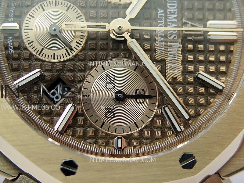Royal Oak Chrono 26331ST RG IPF 1:1 Best Edition Brown Dial rose gold subdial on Brown Leather Strap A7750