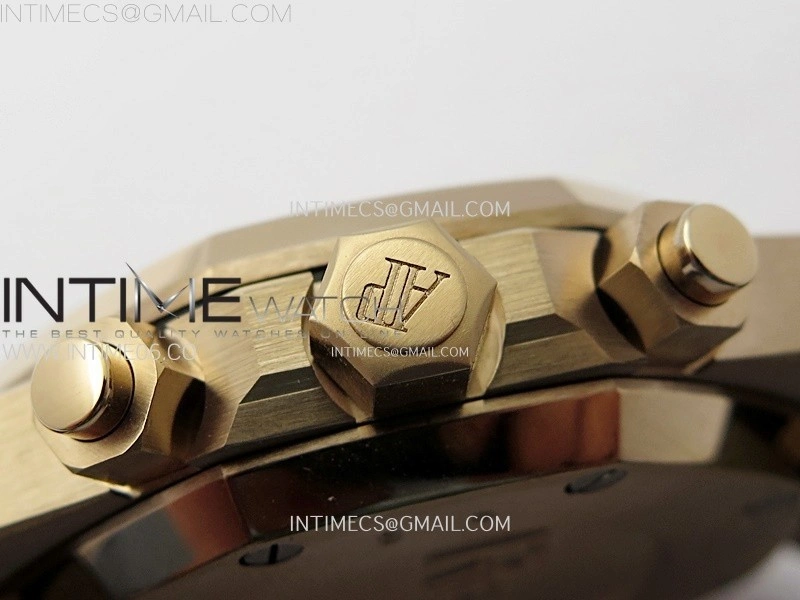 Royal Oak Chrono 26331ST RG IPF 1:1 Best Edition Brown Dial rose gold subdial on Brown Leather Strap A7750