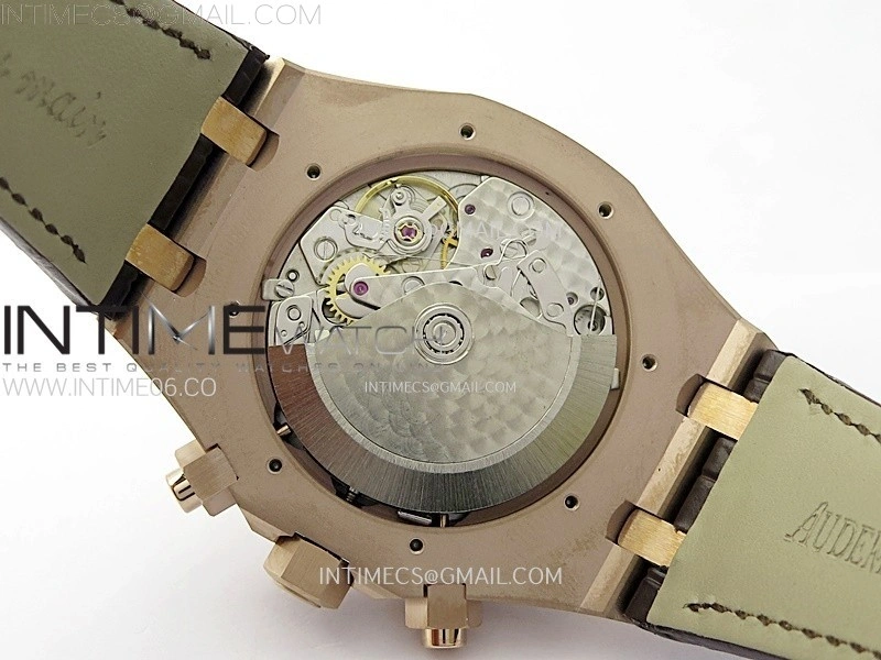Royal Oak Chrono 26331ST RG IPF 1:1 Best Edition Brown Dial rose gold subdial on Brown Leather Strap A7750