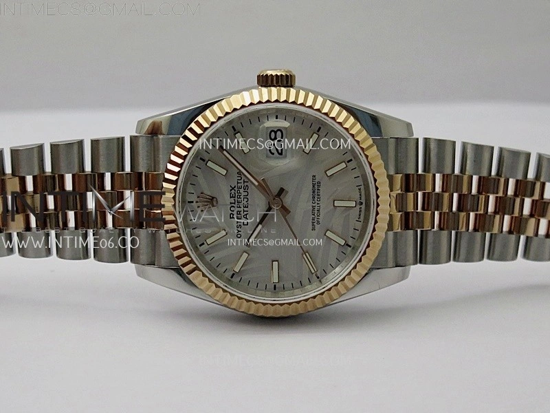 DateJust 126231 904L SS RG JDF 1:1 Best Edition Silver Leaves Dial Stick Markers on Jubilee SS RG Bracelet