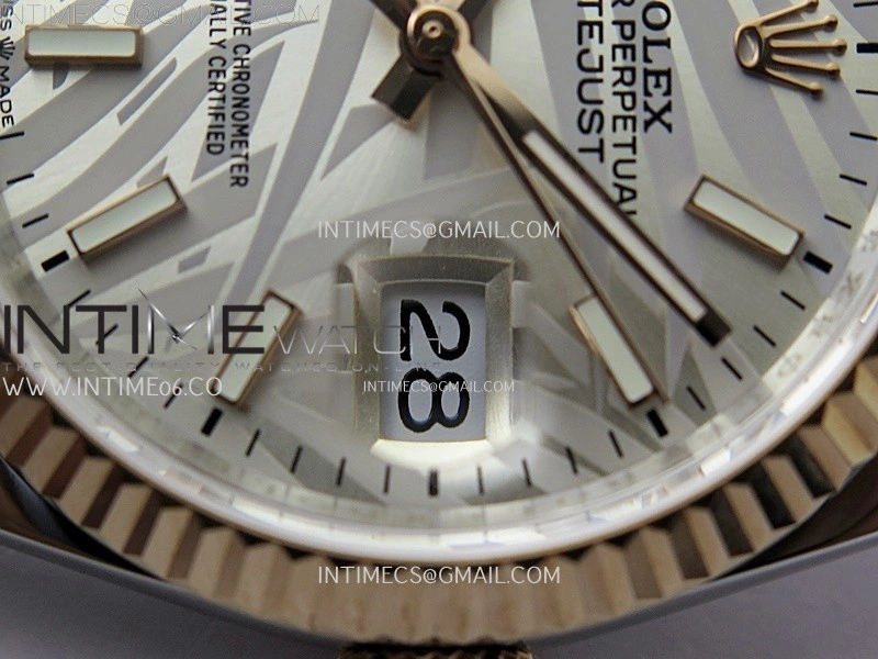 DateJust 126231 904L SS RG JDF 1:1 Best Edition Silver Leaves Dial Stick Markers on Jubilee SS RG Bracelet