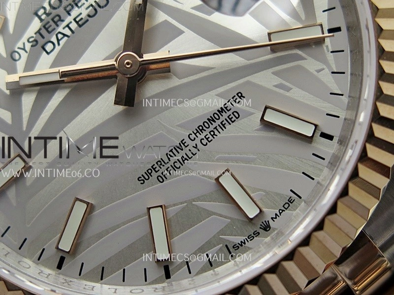 DateJust 126231 904L SS RG JDF 1:1 Best Edition Silver Leaves Dial Stick Markers on Jubilee SS RG Bracelet