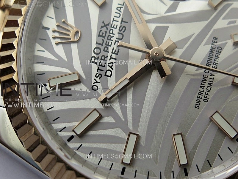 DateJust 126231 904L SS RG JDF 1:1 Best Edition Silver Leaves Dial Stick Markers on Jubilee SS RG Bracelet