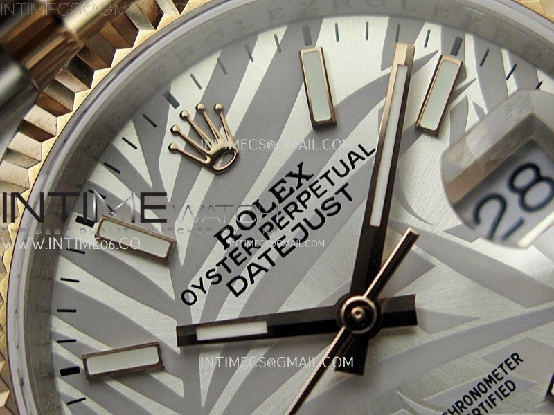 DateJust 126231 904L SS RG JDF 1:1 Best Edition Silver Leaves Dial Stick Markers on Jubilee SS RG Bracelet