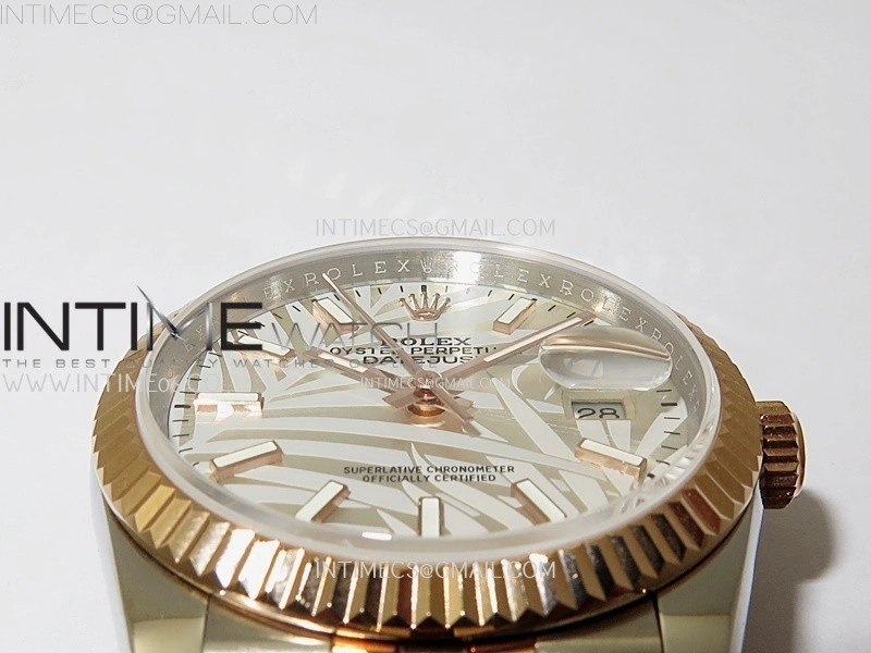 DateJust 126231 904L SS RG JDF 1:1 Best Edition Silver Leaves Dial Stick Markers on Jubilee SS RG Bracelet
