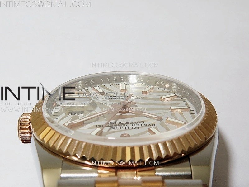 DateJust 126231 904L SS RG JDF 1:1 Best Edition Silver Leaves Dial Stick Markers on Jubilee SS RG Bracelet