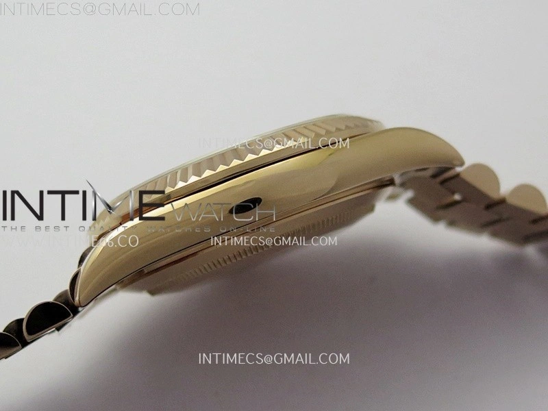 Day Date 228235 40mm RG KF 1:1 Best Edition Brown Dial Crystal Markers On RG President Bracelet SA3255