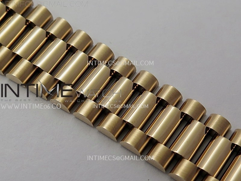Day Date 228235 40mm RG KF 1:1 Best Edition Brown Dial Crystal Markers On RG President Bracelet SA3255
