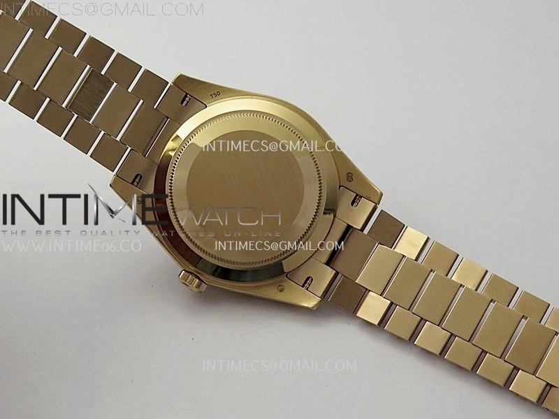 Day Date 228235 40mm RG KF 1:1 Best Edition Brown Dial Crystal Markers On RG President Bracelet SA3255