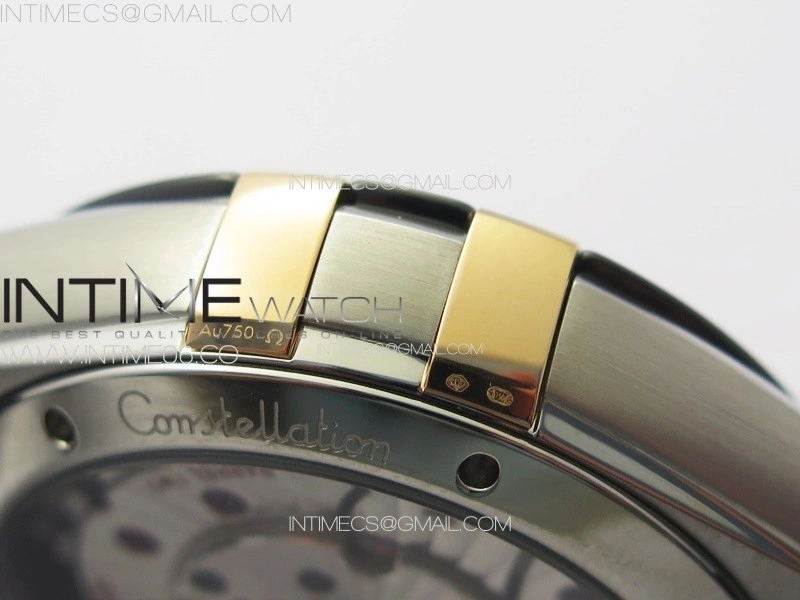 Constellation 41mm RG Black Ceramic Bezel VSF 1:1 Best Edition Silver Dial on Black Gummy Strap A8900