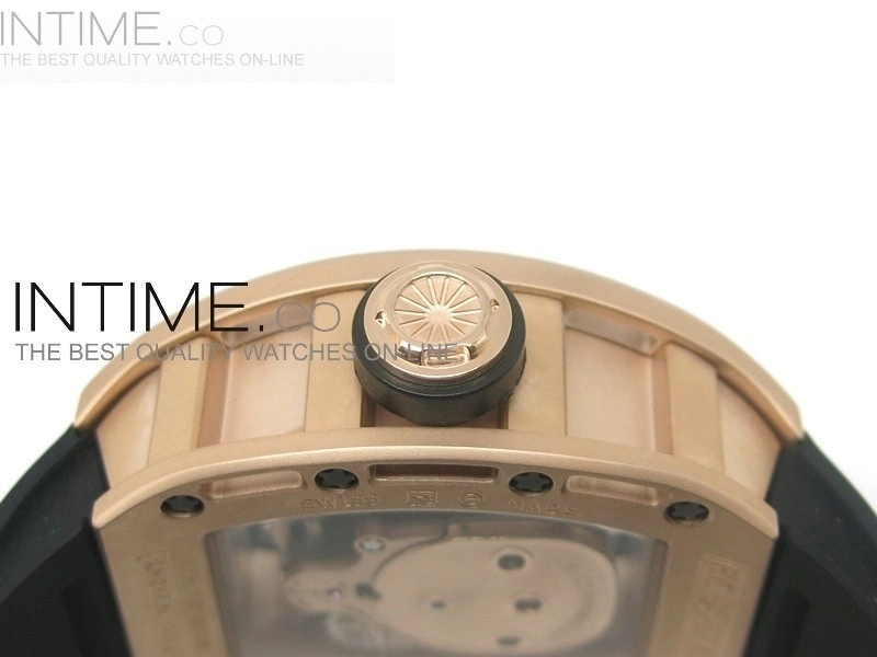 RICHARD MILLE Gold Dial RG A23J on Black Rubber Strap