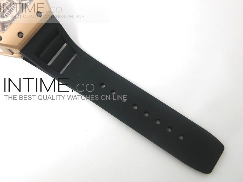 RICHARD MILLE Gold Dial RG A23J on Black Rubber Strap